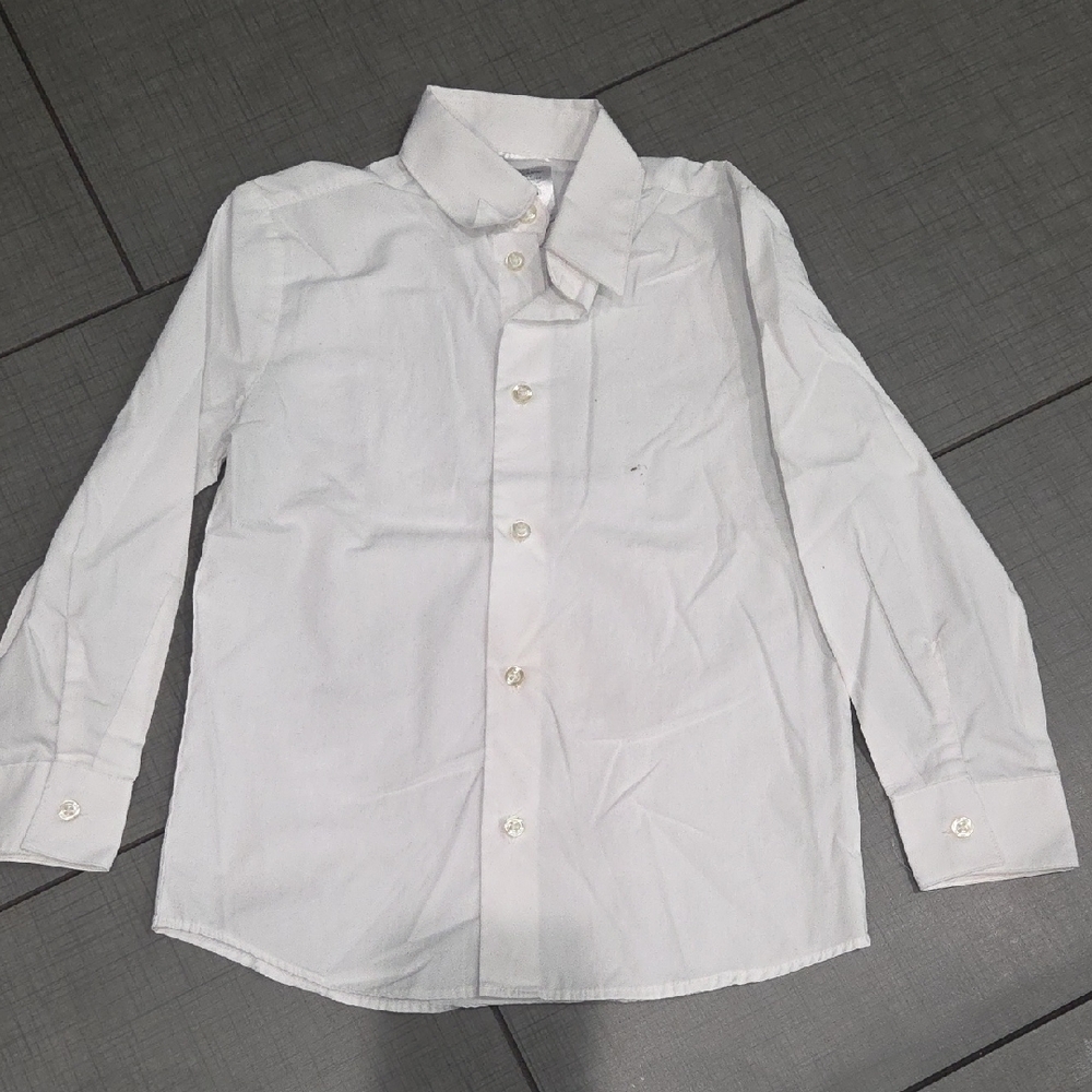 White Long Sleeve Button-Up Shirt